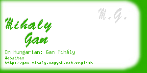 mihaly gan business card